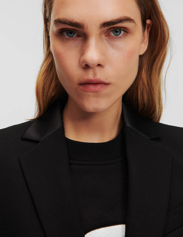 Karl Lagerfeld Black Knitted Jacket Women