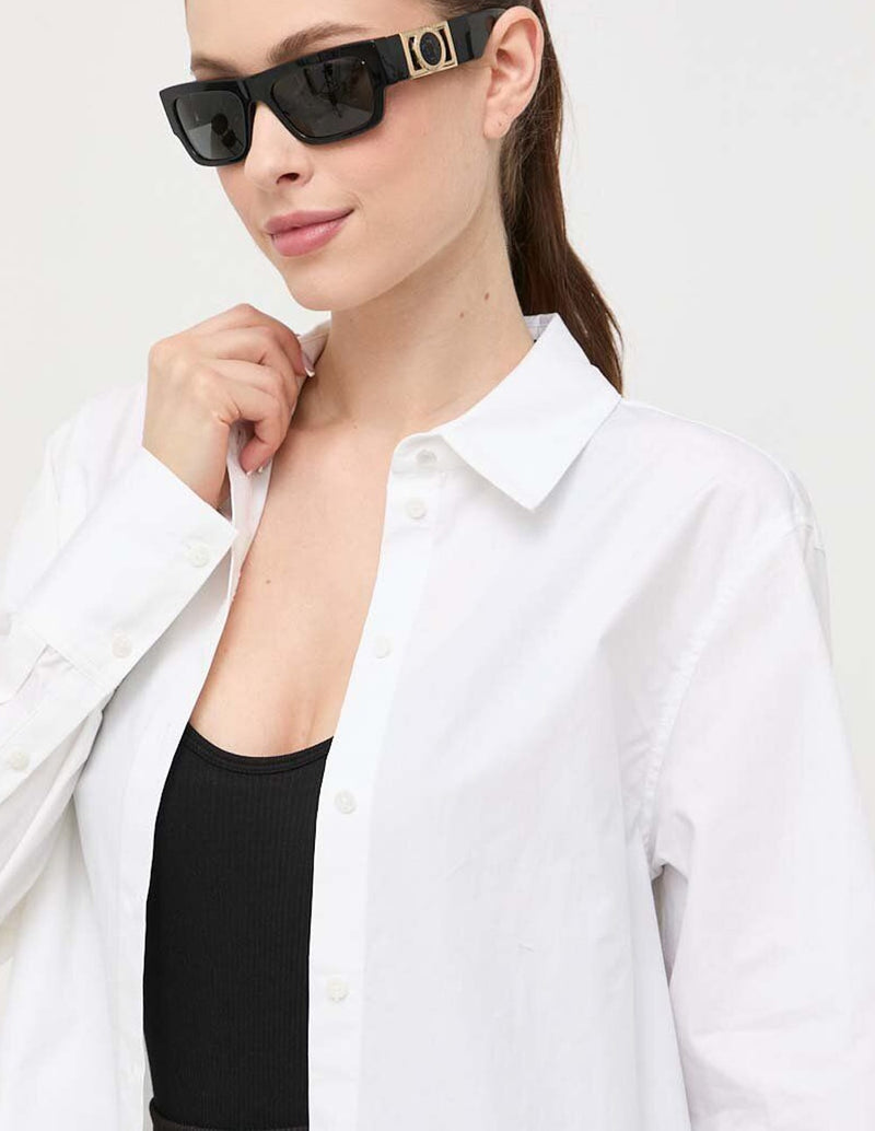 Karl Lagerfeld Long Shirt with Logo White Women