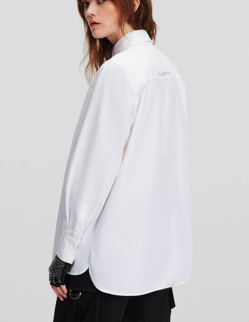 Camisa Karl Lagerfeld con Pedreria Blanca Mujer
