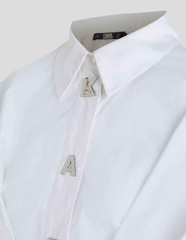 Camisa Karl Lagerfeld con Letras Blanca Mujer