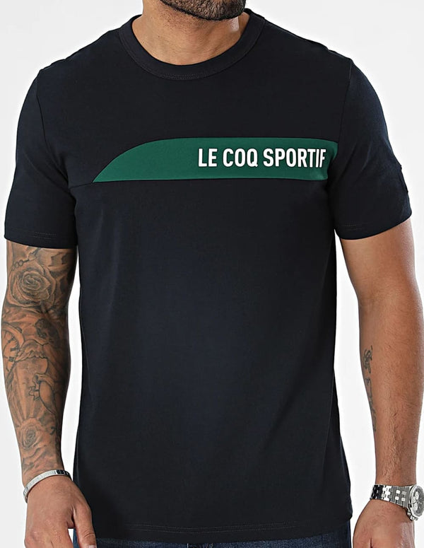 Camiseta Le Coq Sportif Saison con Logo Azul Marino Hombre