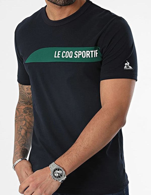 Camiseta Le Coq Sportif Saison con Logo Azul Marino Hombre