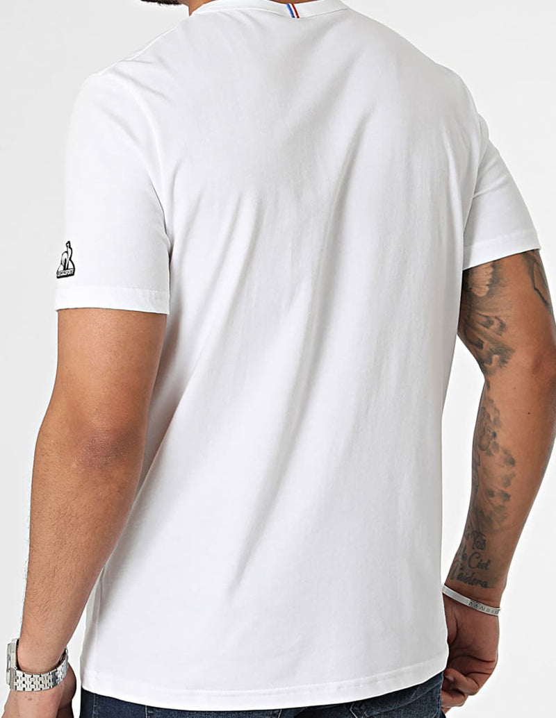 Camiseta Le Coq Sportif Saison con Logo Blanca Hombre