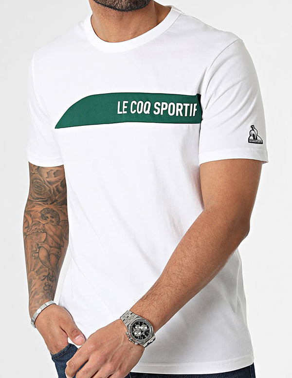Camiseta Le Coq Sportif Saison con Logo Blanca Hombre