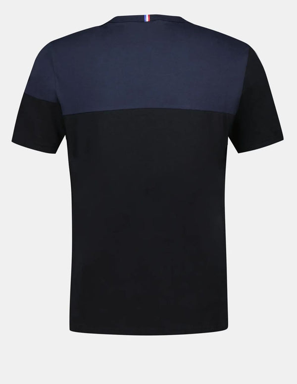 Camiseta Le Coq Sportif con Logo Azul y Negra Hombre