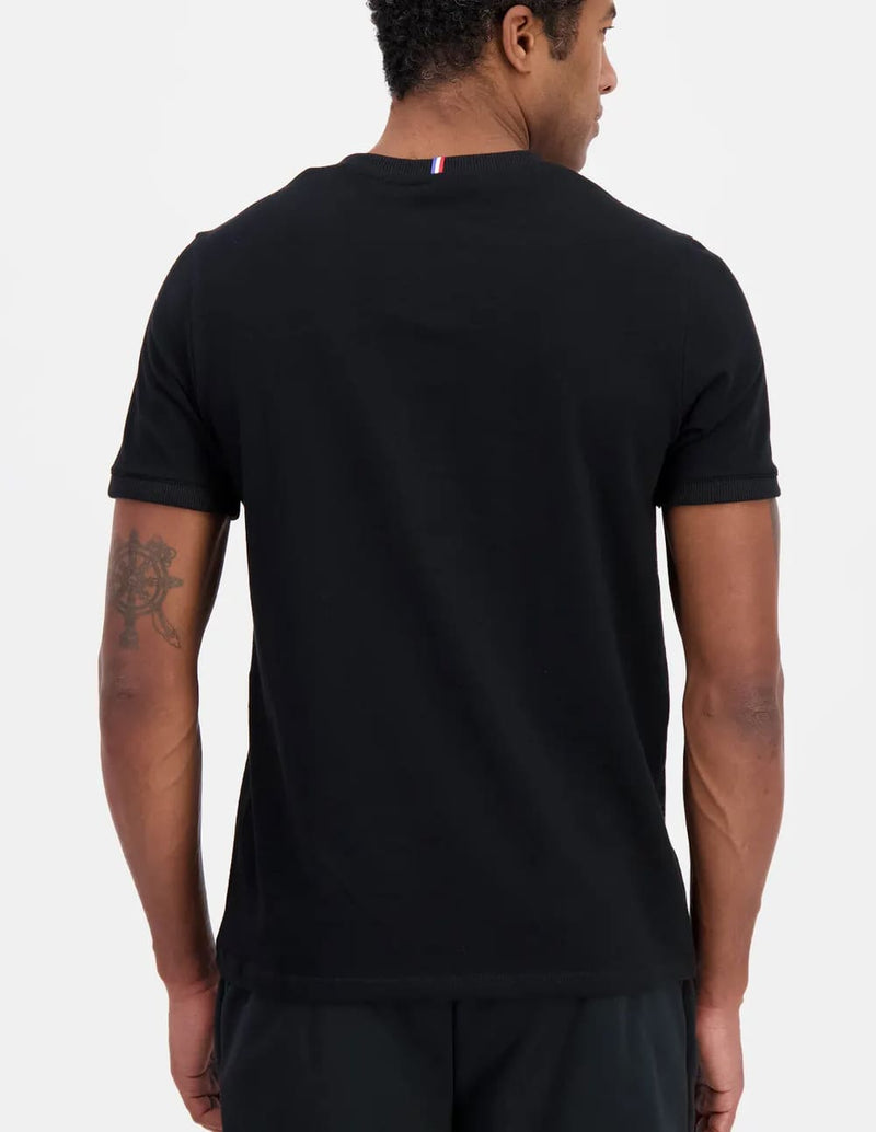 Camiseta Le Coq Sportif con Logo Negra Hombre