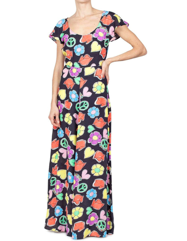 Vestido Midi Moschino Fantasy Estampado Multicolor Mujer