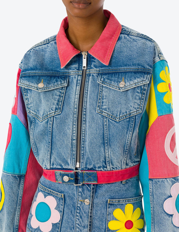 Chaqueta Moschino en Tejido Vaquero Reciclado Azul Mujer