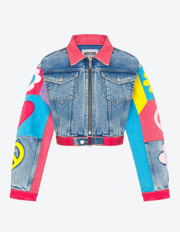 Chaqueta Moschino en Tejido Vaquero Reciclado Azul Mujer