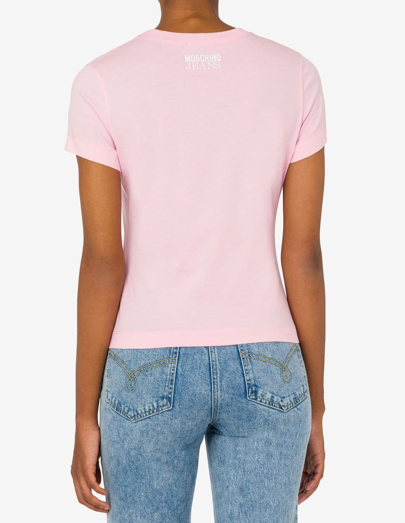 Camiseta Moschino Peace Symbol Rosa Mujer