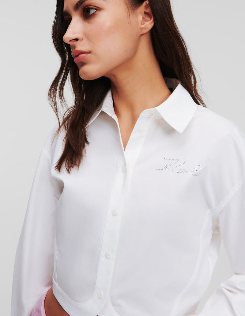 Camisa Karl Lagerfeld de Popelina Blanca Mujer