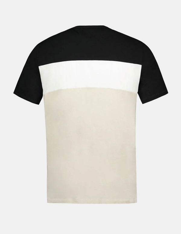 Camiseta Le Coq Sportif Contemporain Negra y Beige Hombre