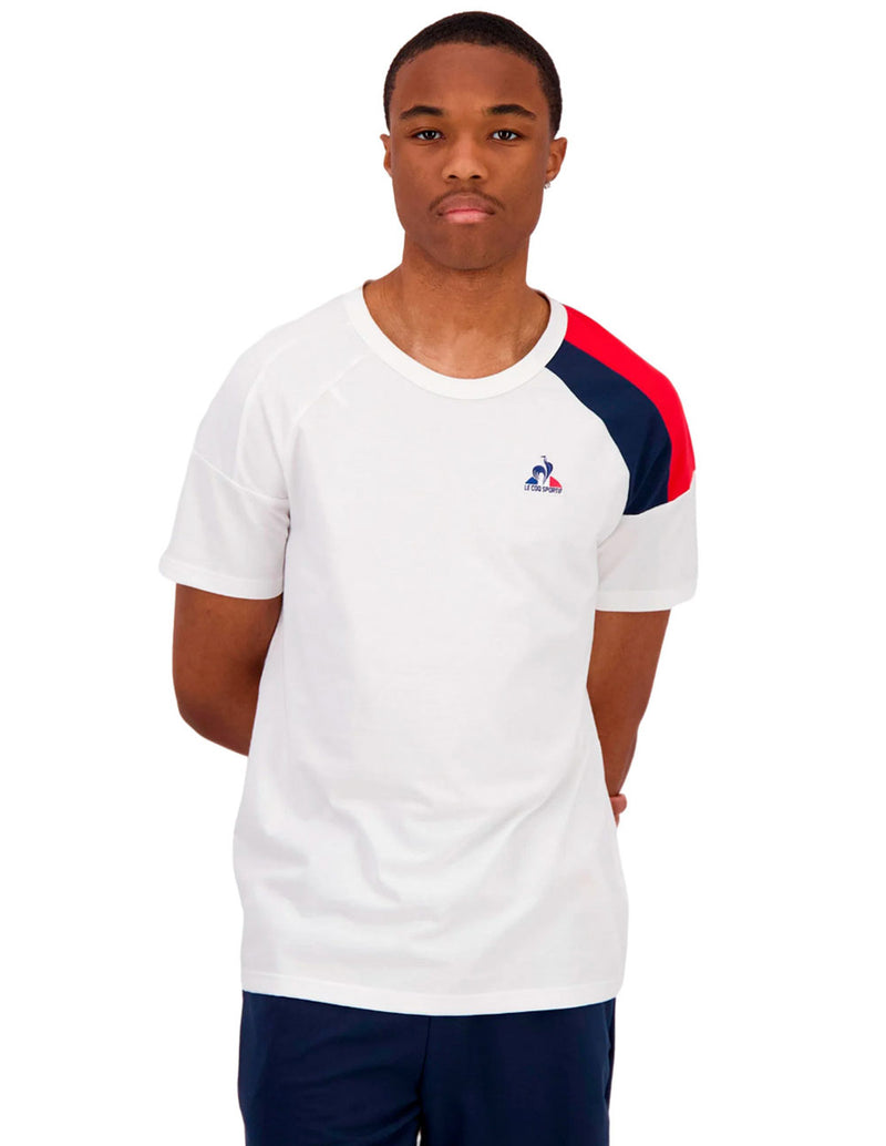 Camiseta Le Coq Sportif Tricolor Blanca Hombre