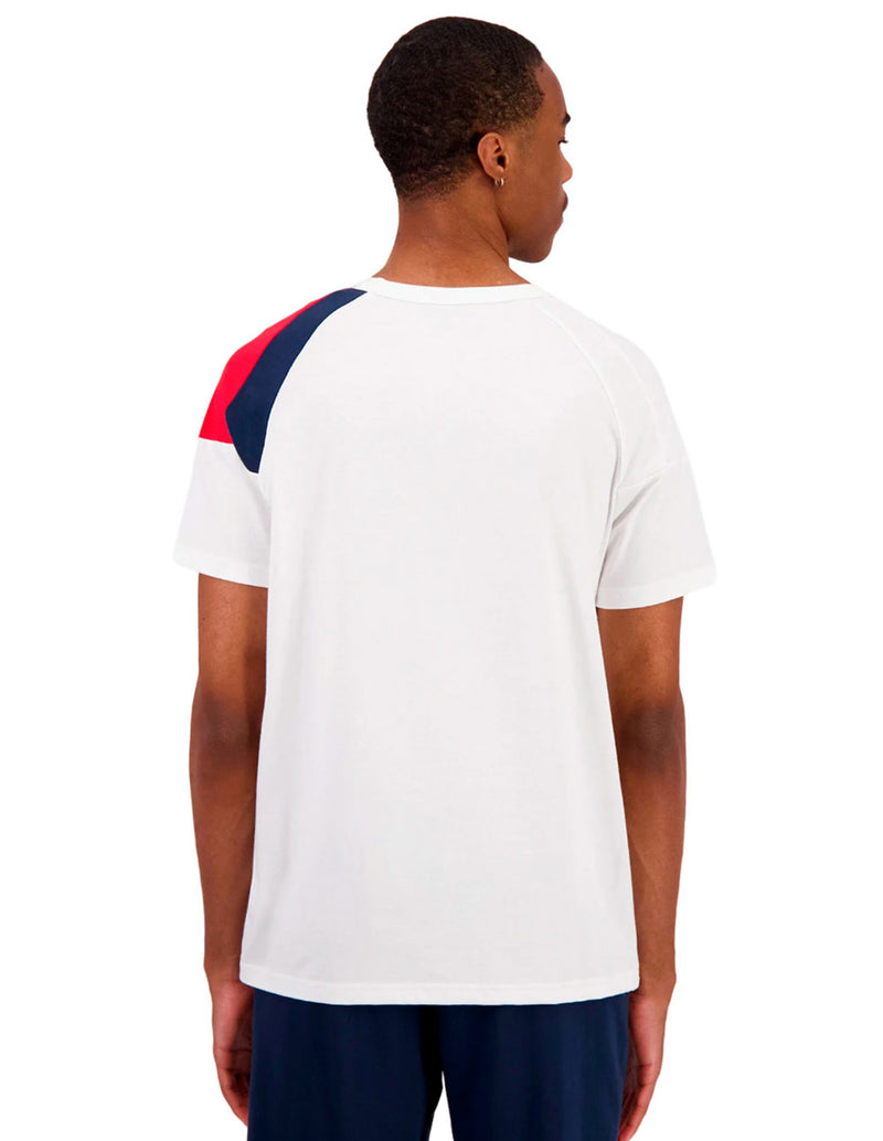 Camiseta Le Coq Sportif Tricolor Blanca Hombre