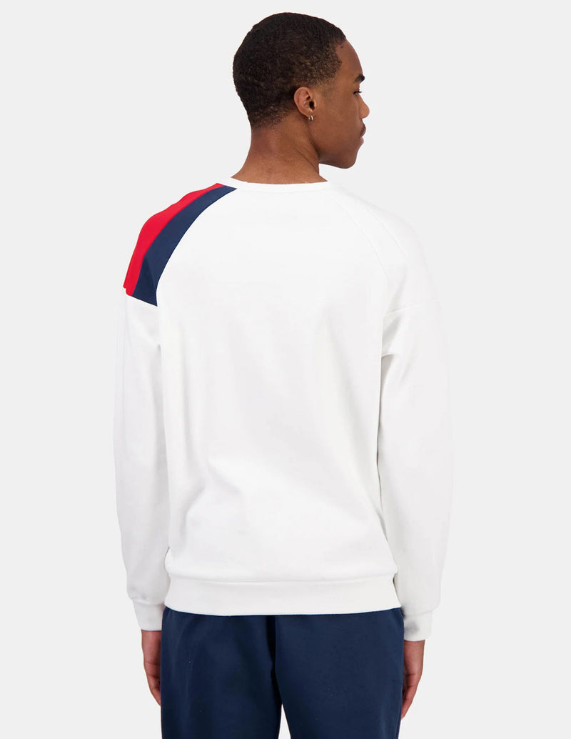 Sudadera Le Coq Sportif con Logo Blanca Hombre