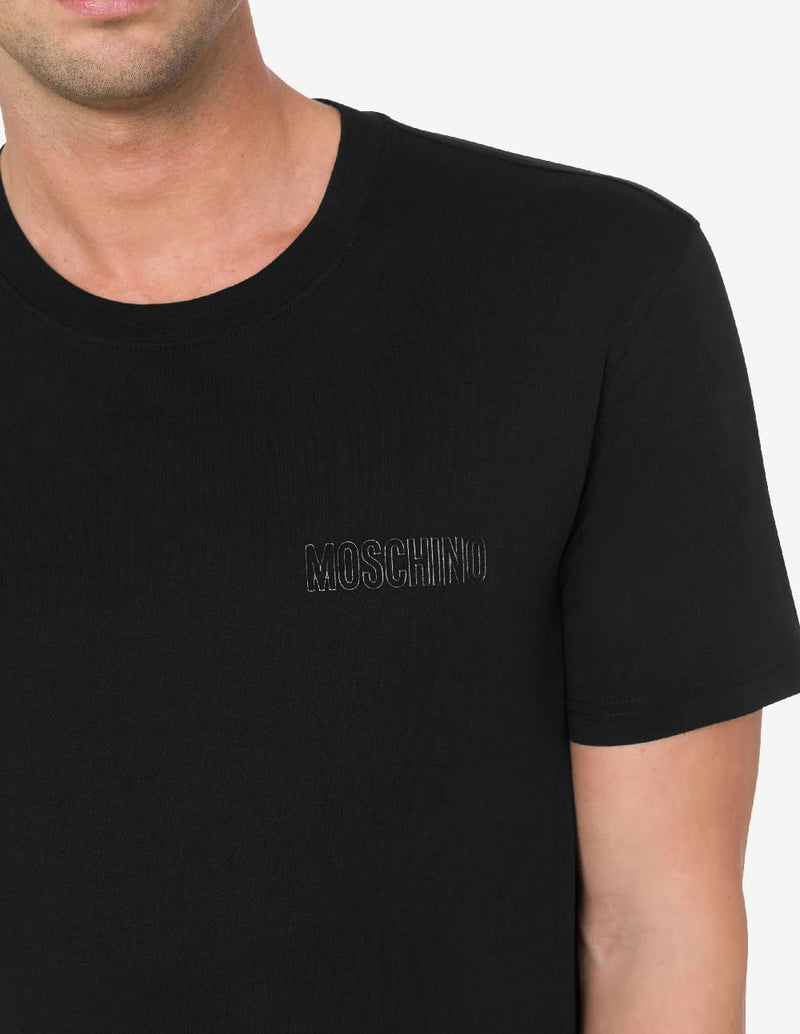 Camiseta Moschino con Logo Negra Hombre