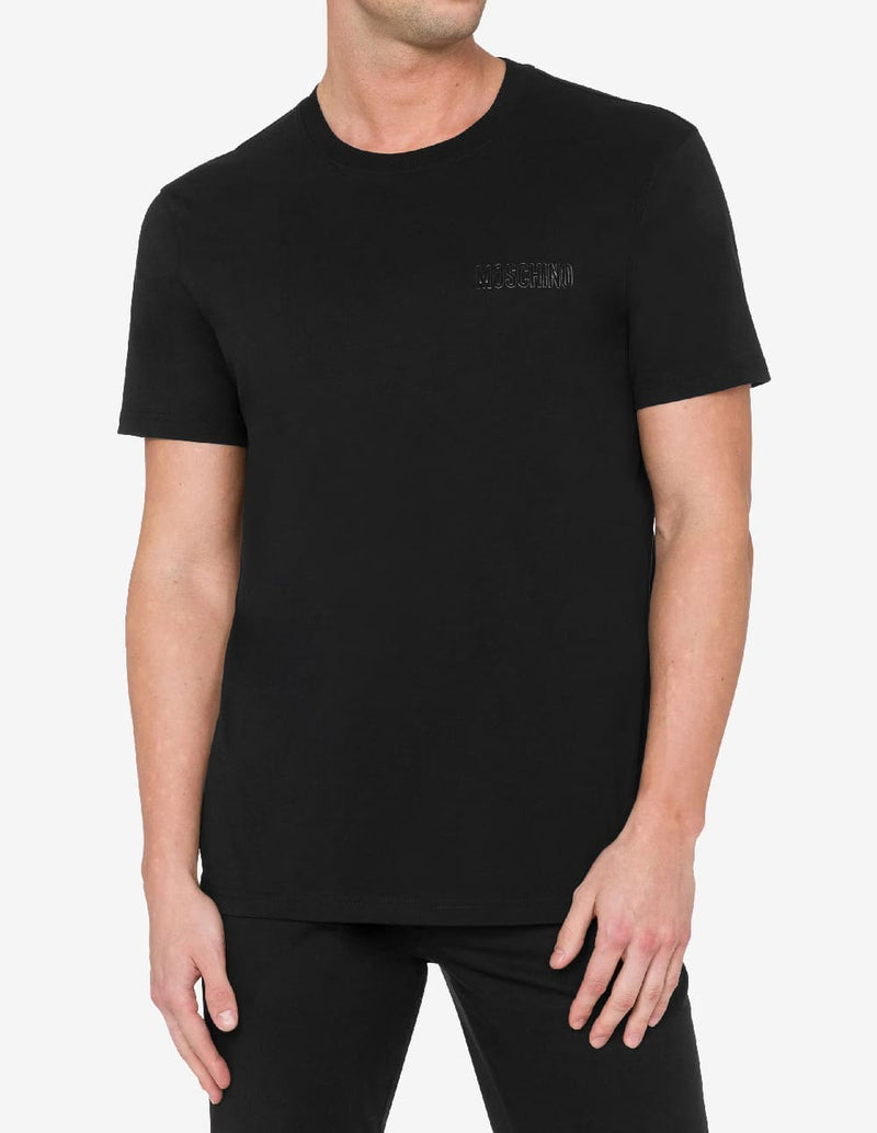 Camiseta Moschino con Logo Negra Hombre