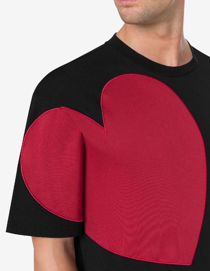 Camiseta Moschino Heart Graphic Negra Hombre