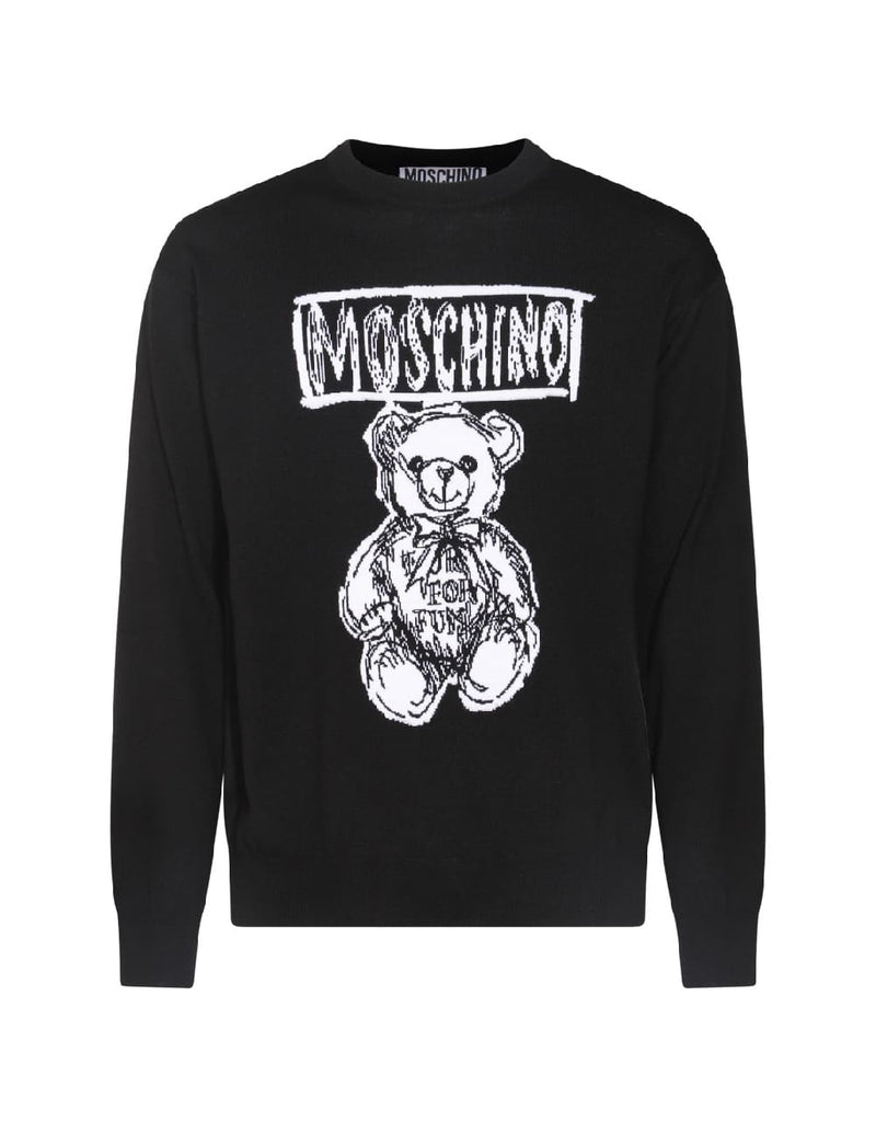 Jersey Moschino con Estampado Negro Hombre