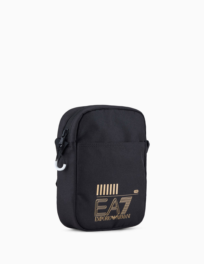 Bolso Bandolera Emporio Armani EA7 Train Core Negro Unisex 16 x 20 x 6