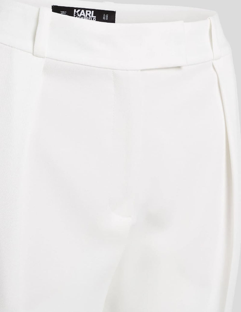 Pantalón Karl Lagerfeld con Paneles en Contraste Blanco Mujer 245W1004101 BLANCO