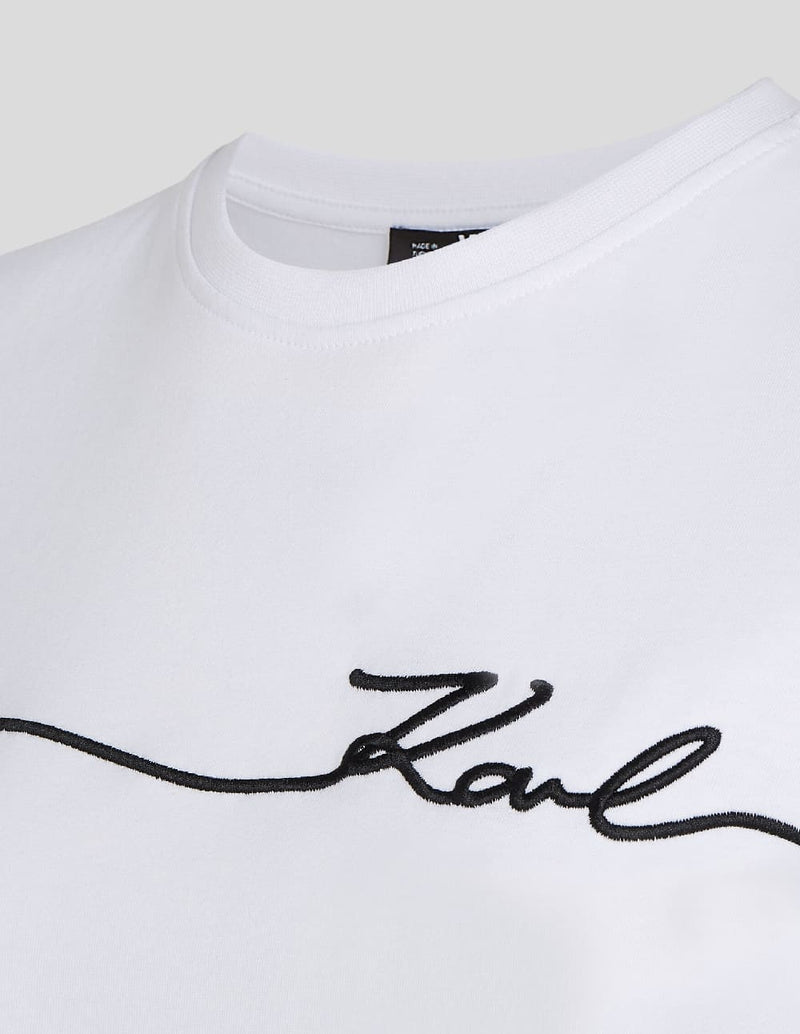 Camiseta Karl Lagerfeld Karl Signature Blanca Mujer