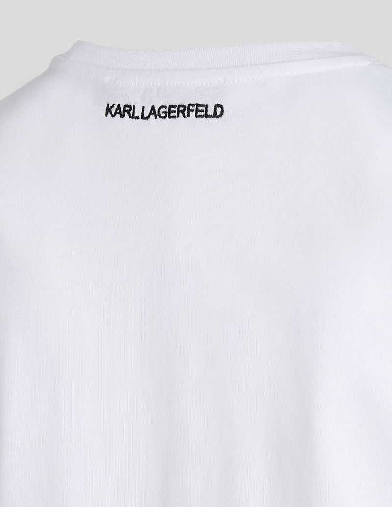 Camiseta Karl Lagerfeld Karl Signature Blanca Mujer