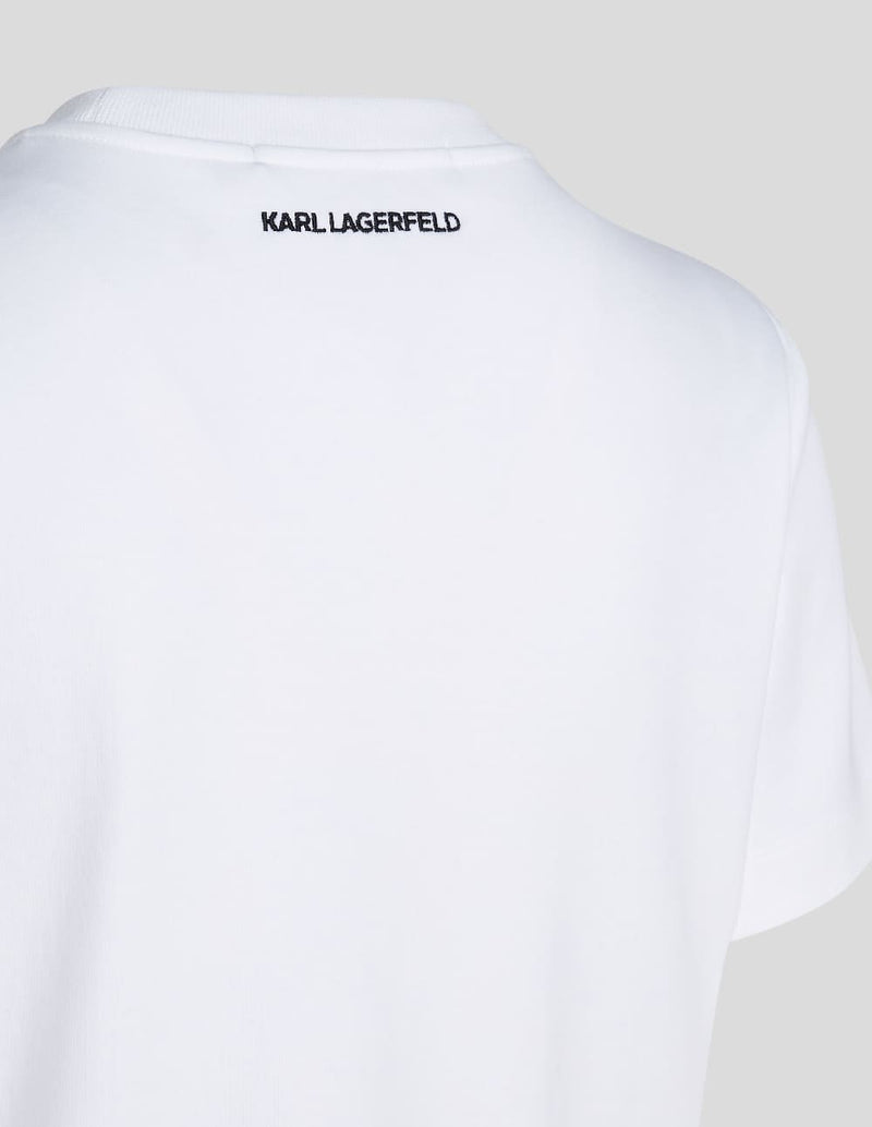 Camiseta Karl Lagerfeld con Bocetos K/Archive Blanca Mujer