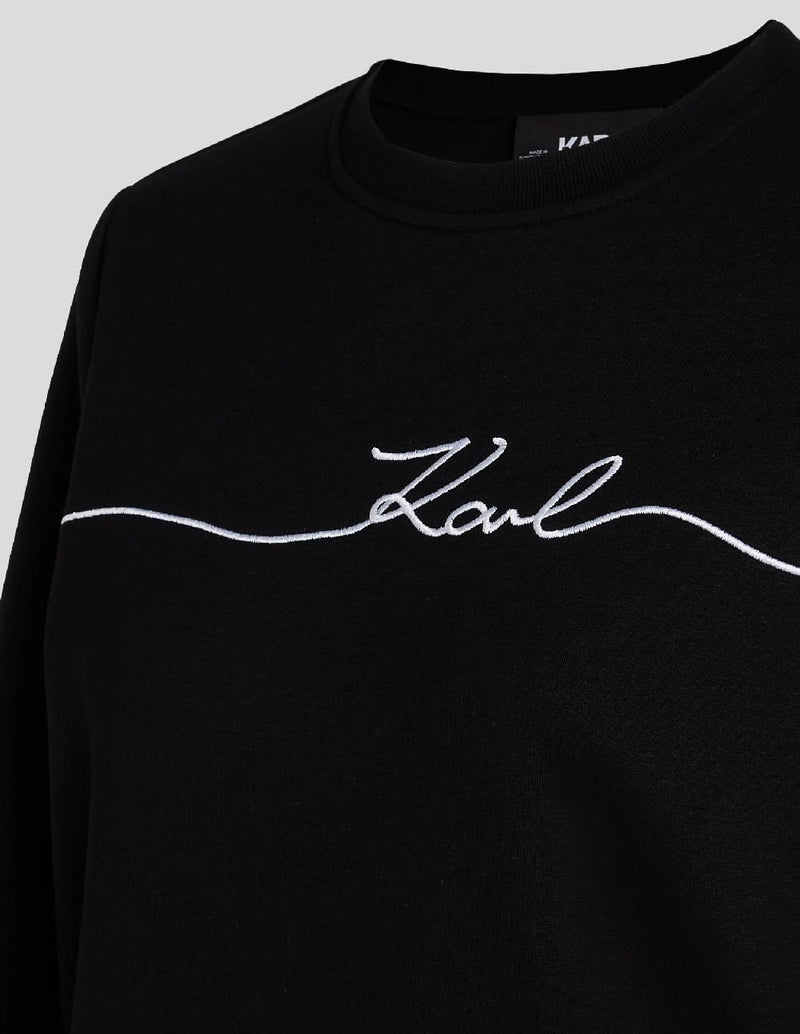 Sudadera Karl Lagerfeld Karl Signature Negra Mujer