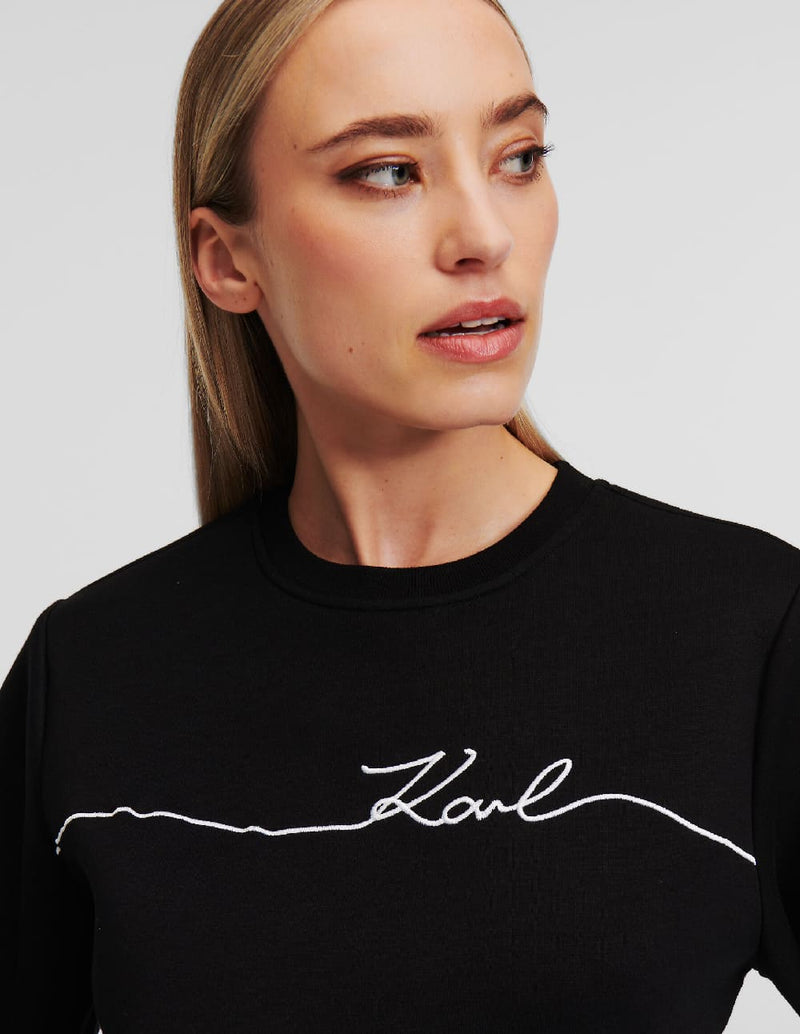 Sudadera Karl Lagerfeld Karl Signature Negra Mujer