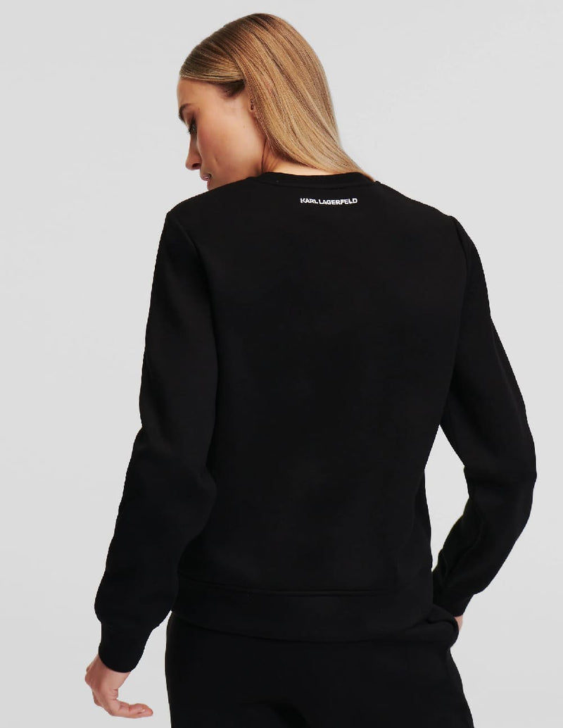 Sudadera Karl Lagerfeld Karl Signature Negra Mujer