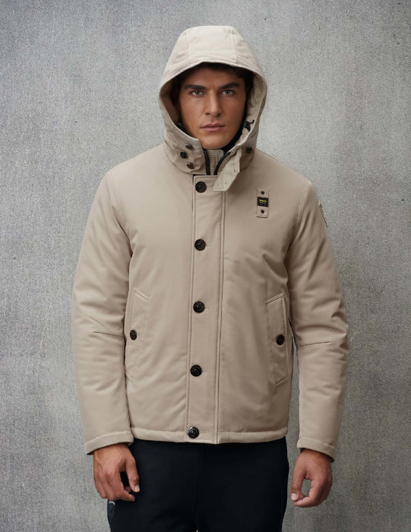 Chaqueta Blauer USA Andrew de Neopreno Beige Hombre