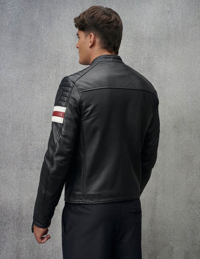 Chaqueta Blauer USA Biker Akron Negra Hombre