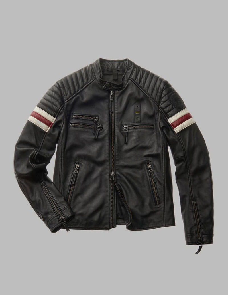 Chaqueta Blauer USA Biker Akron Negra Hombre