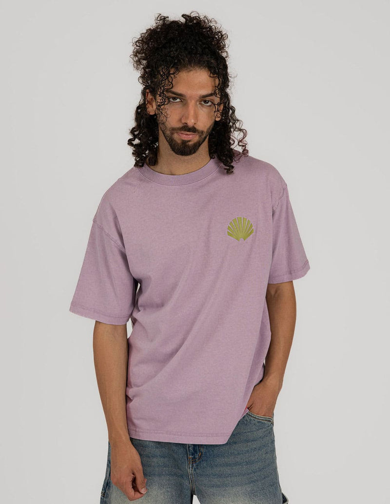 Camiseta New Amsterdam Lace Print Logo Morada Unisex