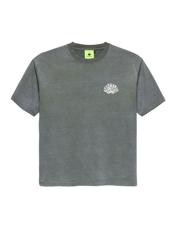 Camiseta New Amsterdam Lace Print Logo Gris Unisex 2502061003