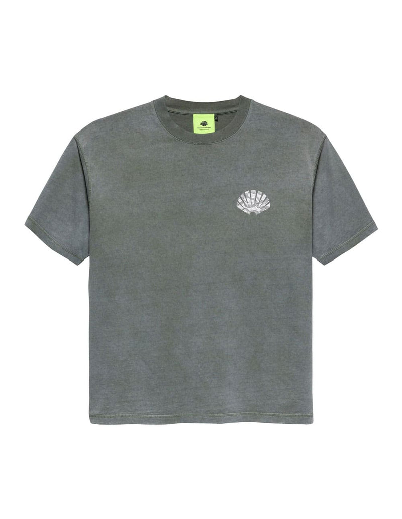 Camiseta New Amsterdam Lace Print Logo Gris Unisex 2502061003