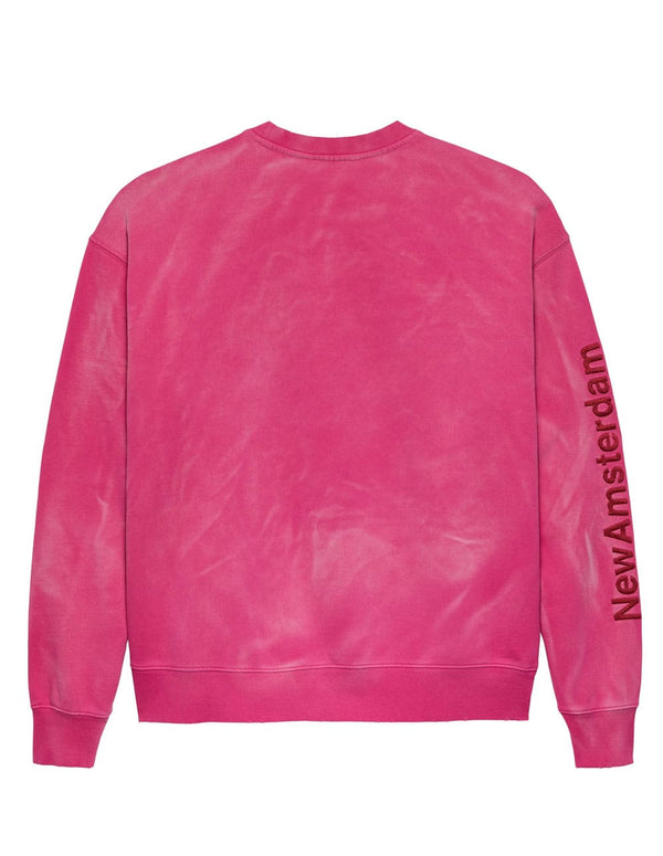 Sudadera New Amsterdam Damged Logo Rosa Unisex