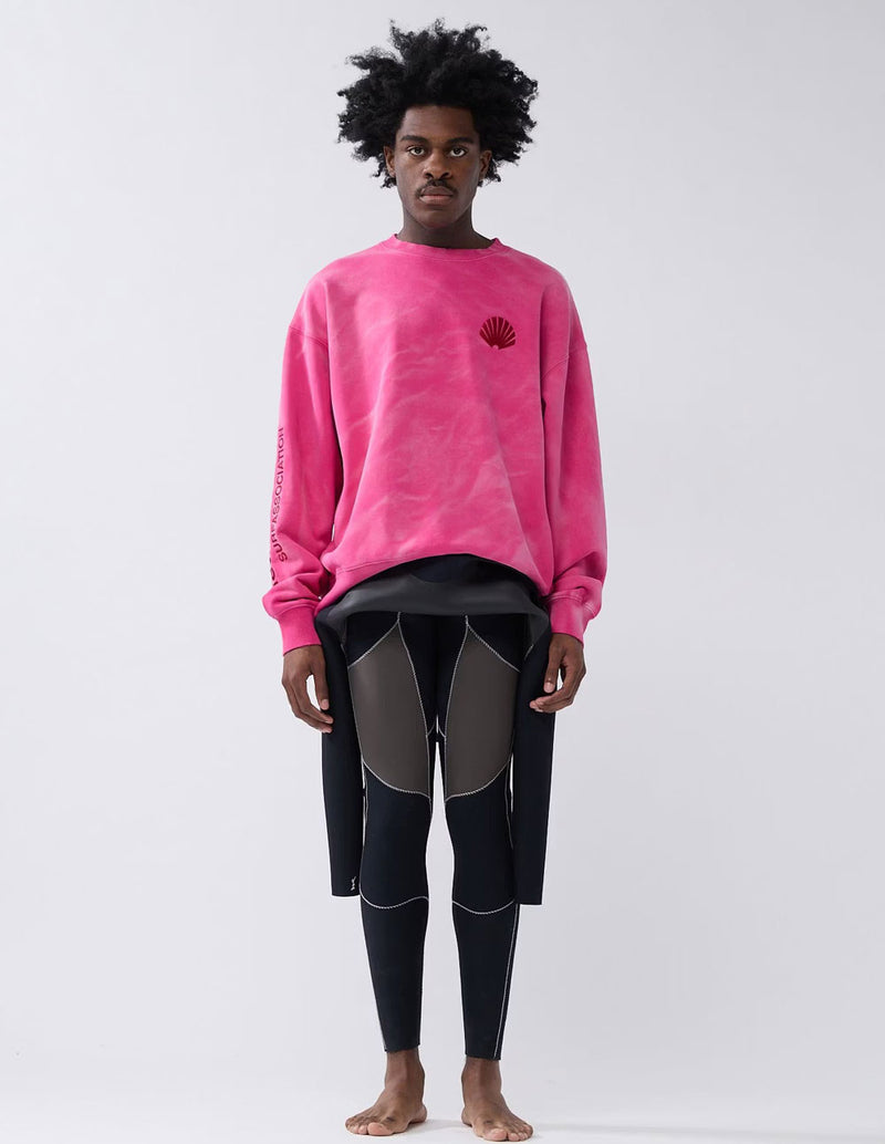 Sudadera New Amsterdam Damged Logo Rosa Unisex