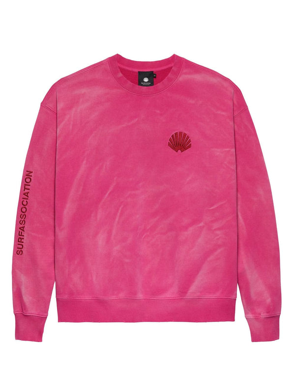 Sudadera New Amsterdam Damged Logo Rosa Unisex