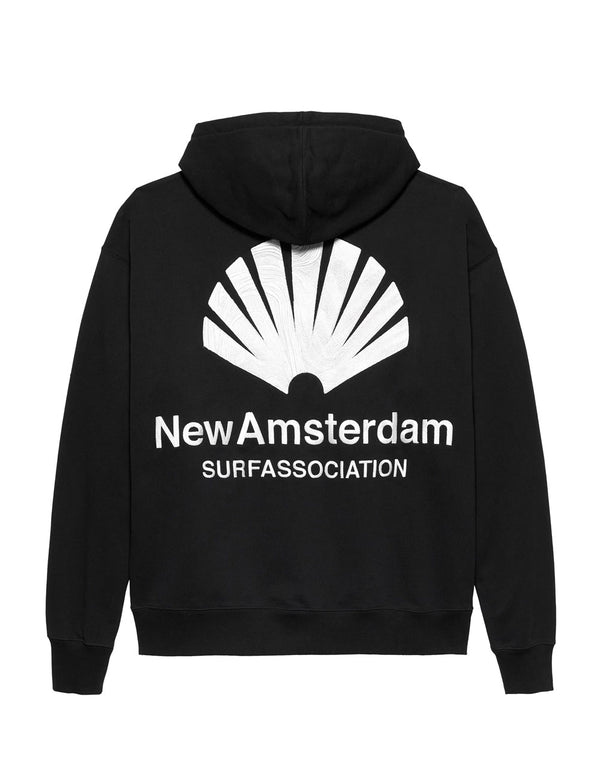 Sudadera con Capucha New Amsterdam Logo Negra Unisex