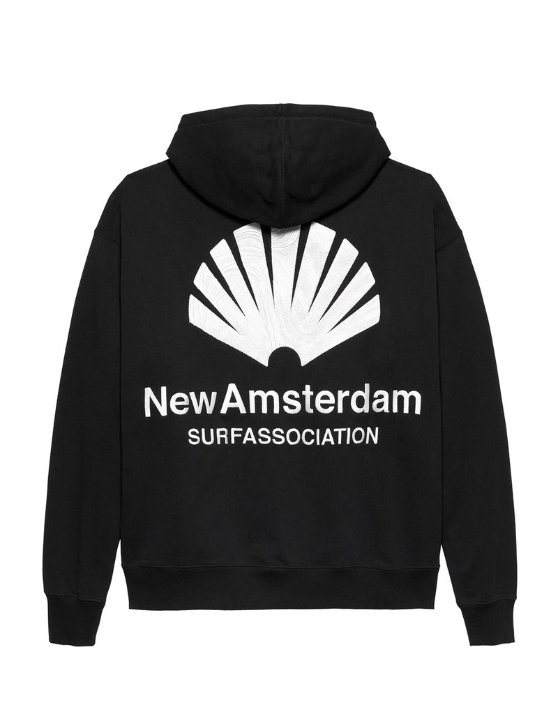 Sudadera con Capucha New Amsterdam Logo Negra Unisex