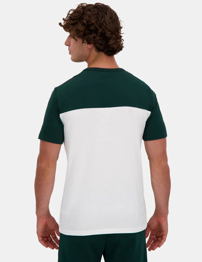 Camiseta Le Coq Sportif Contemporain Blanca y Verde Hombre