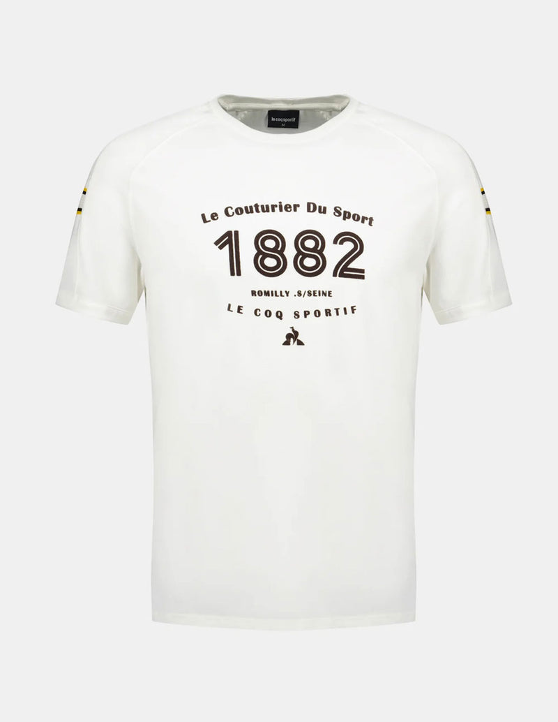 Camiseta Le Coq Sportif con Estampado Velours Blanca Unisex