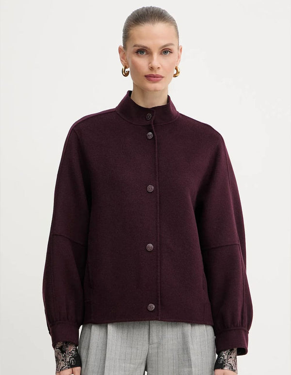 Chaqueta TWINSET de Lana Burdeos Mujer