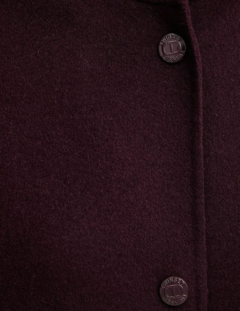 Chaqueta TWINSET de Lana Burdeos Mujer