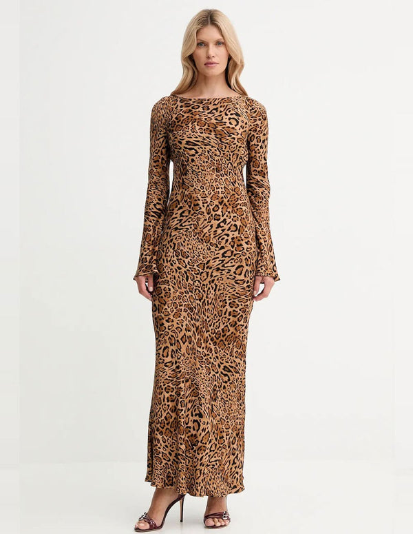 Vestido TWINSET Animal Print Marrón Mujer