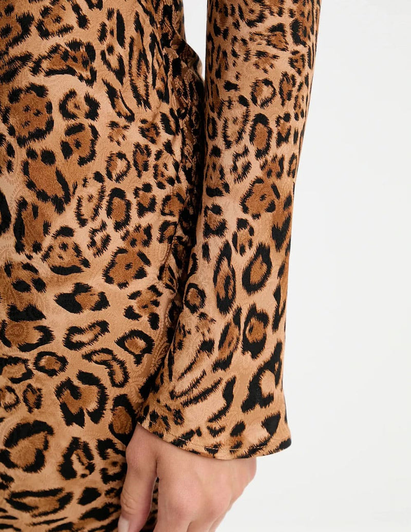 Vestido TWINSET Animal Print Marrón Mujer