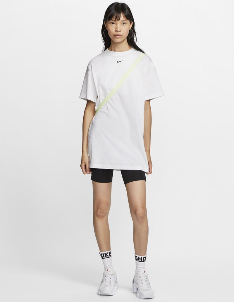 Vestido Nike Sportswear Tipo Camiseta con Logo Blanco Mujer