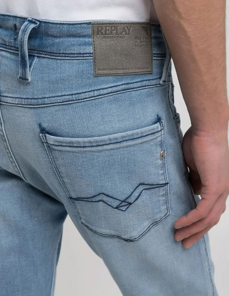 Pantalón Vaquero Replay Slim Fit Anbass Azul Hombre